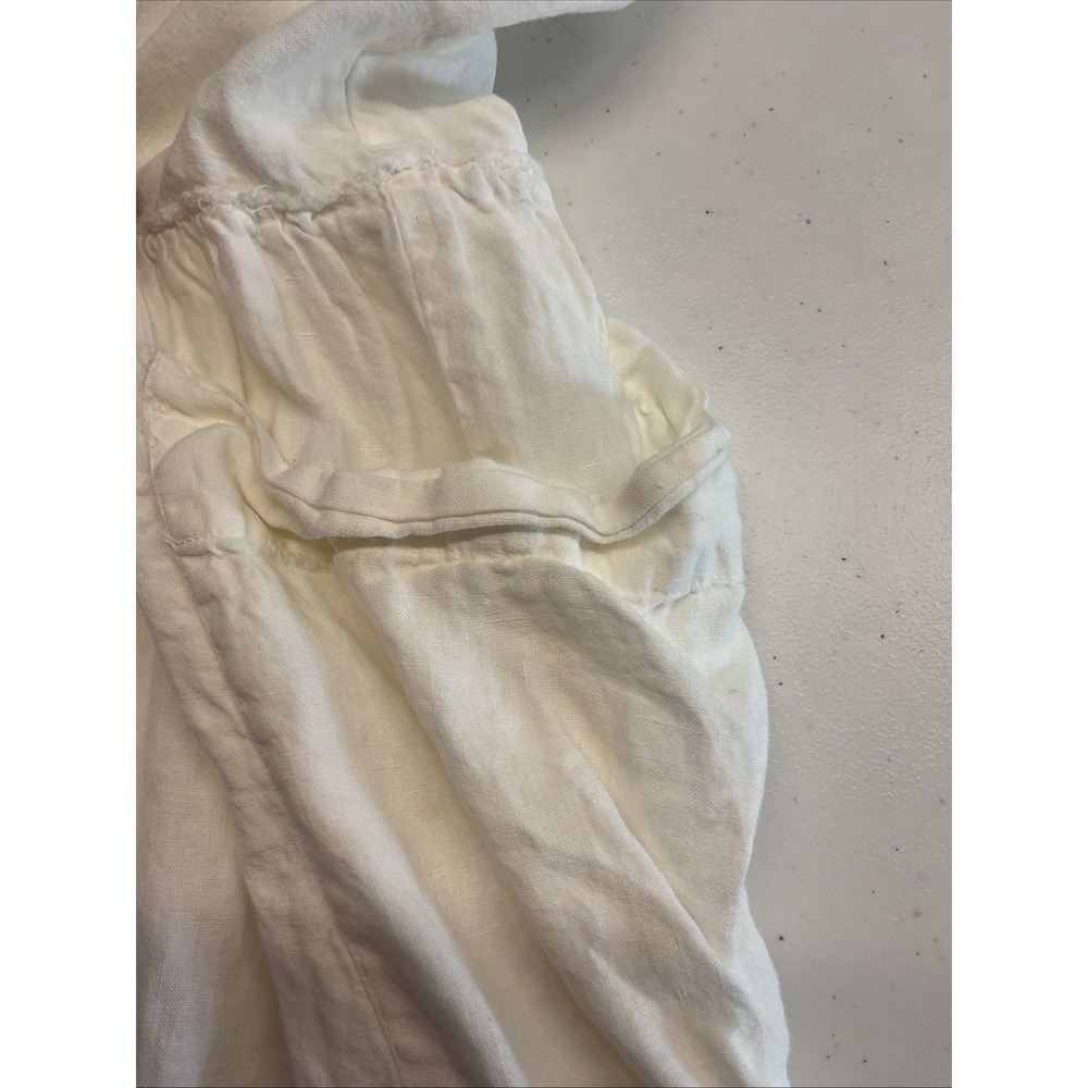 Tomas Maier Ivory Italy 100% linen drop waist shirt midi dress minimalist 8 - Picture 4 of 10